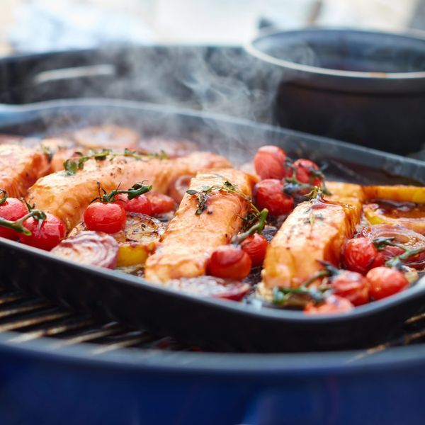 Блюдо для грилю керамічне Emile Henry BBQ 42.5х27.5 см чорний (717547) 08701358 фото
