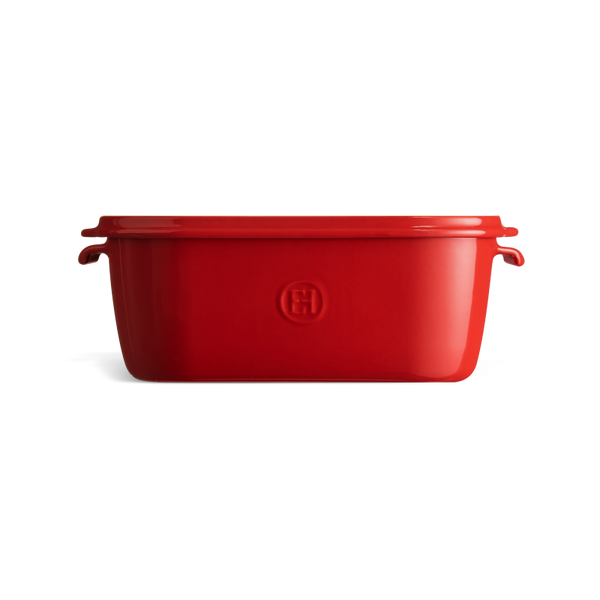 Ємність для зберігання та подачі сиру з кришкою керамічна Emile Henry Storage 30x20,7x11 см червоний (348760) 08701210 фото